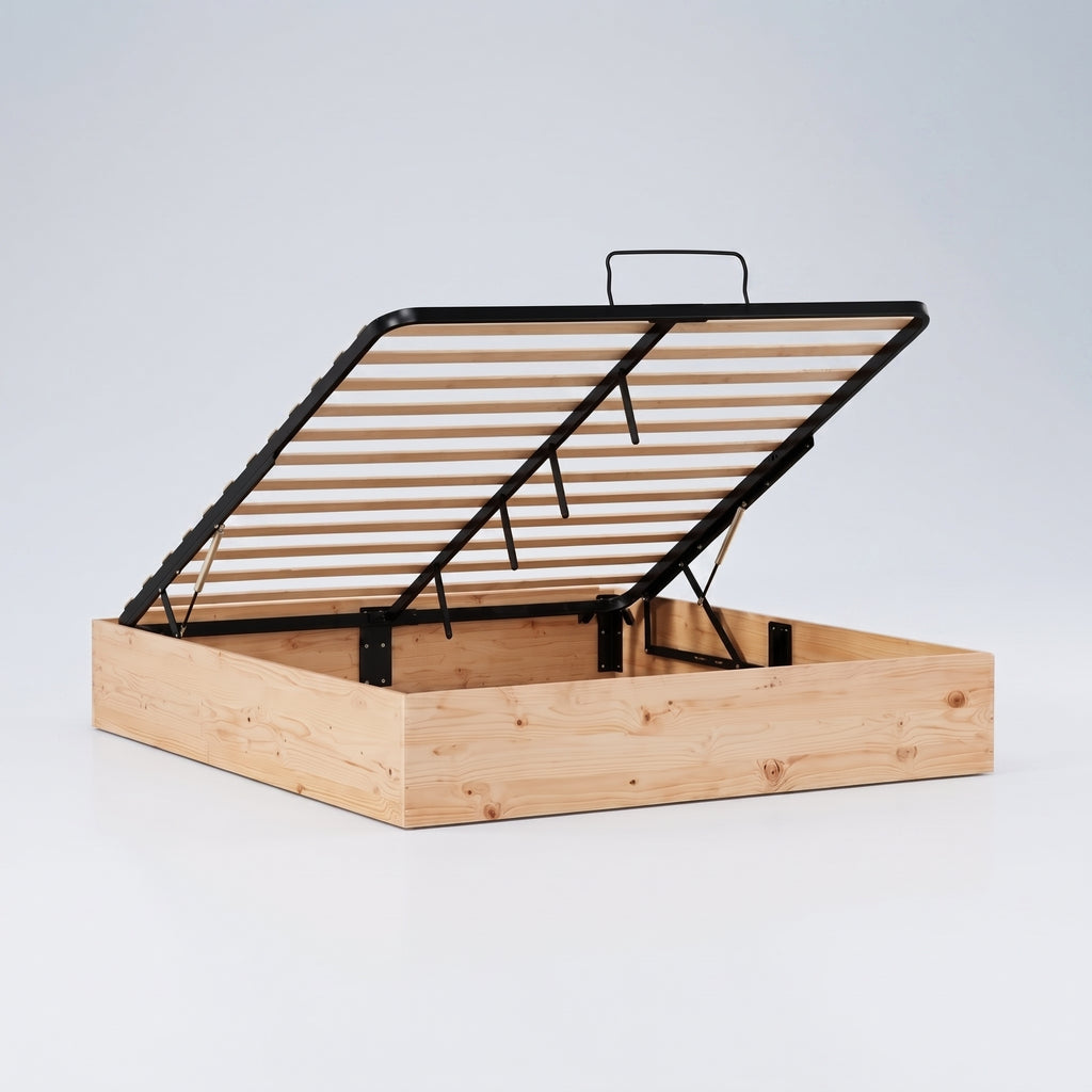 Lit coffre bois massif | Baule