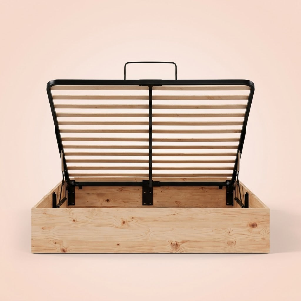 Lit coffre bois massif | Baule