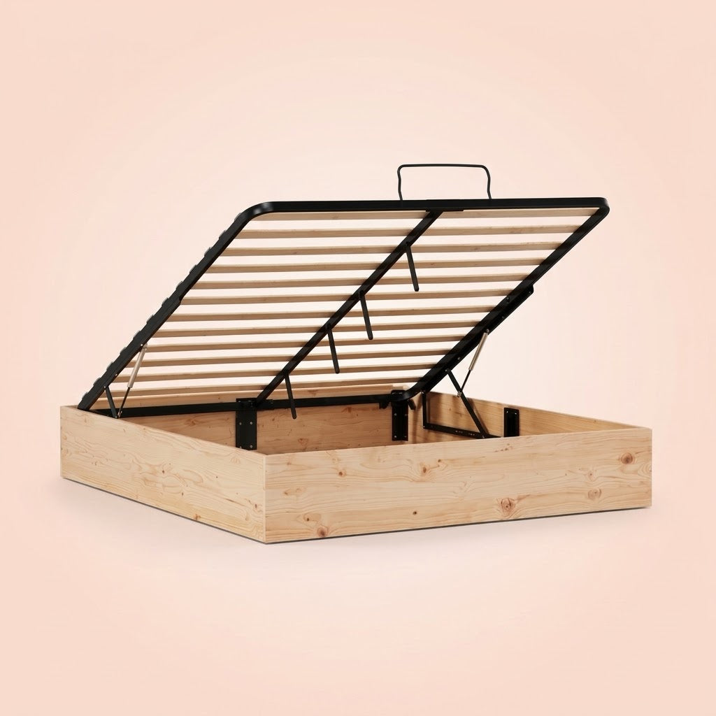Lit coffre bois massif | Baule