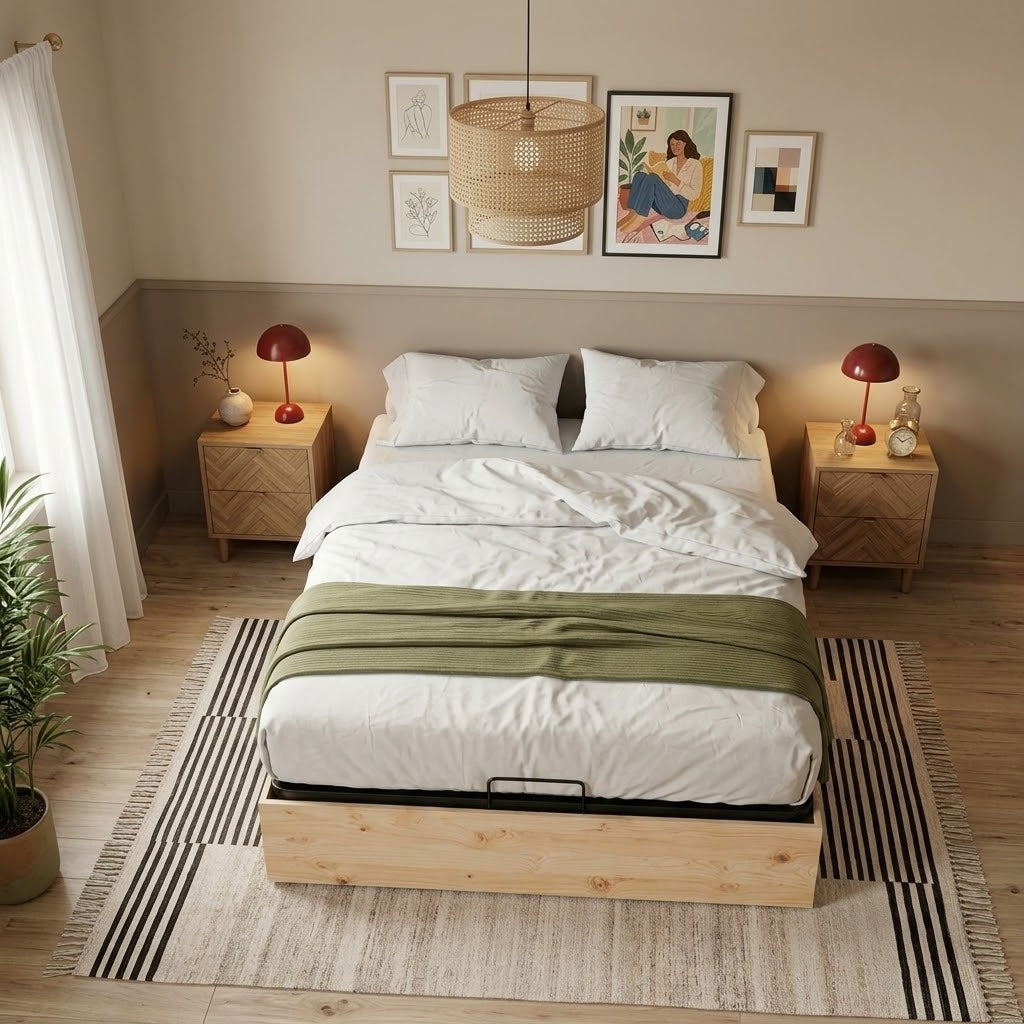 Lit coffre bois massif | Baule